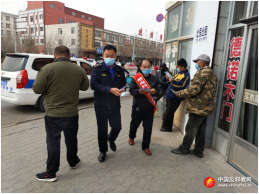 内蒙古磴口县疫情防控和反邪教宣传同步进行